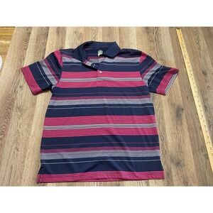Pro Series Shirt, Men's Medium, Blue Red, Athletic Fit, Polo Short Sleeve